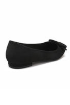 Fern Black Suedette Buckle Flat Shoe
