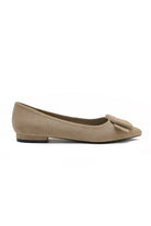 Fern Camel Suedette Buckle Flat Shoe