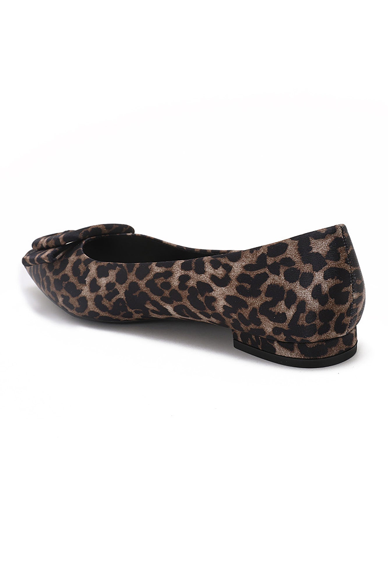 Fern Leopard Satin Buckle Flat Shoe