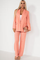 Fern Peach Linen Trousers