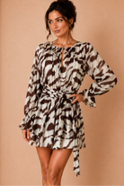 Fiadh Chocolate Animal Print Dress