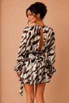 Fiadh Chocolate Animal Print Dress