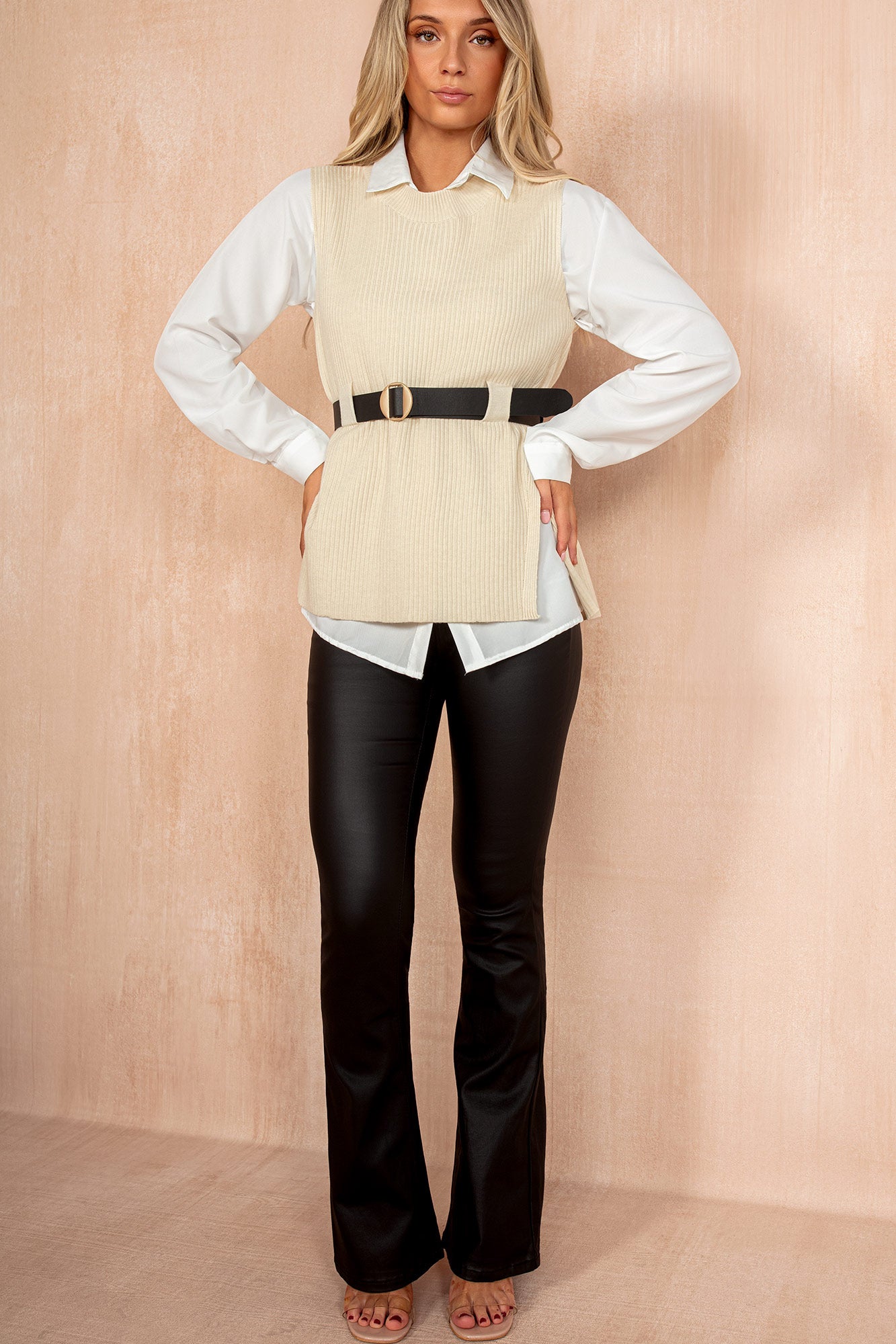 Finlee Stone 2 in 1 Belted Knit Shirt