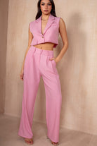 Fionn Pink Cropped Blazer Co-Ord