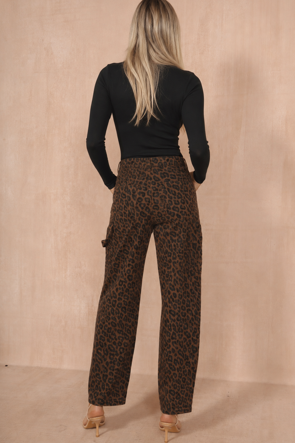 Florella Leopard Print Cargo Jeans