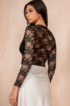 Floretta Black Lace Bodysuit