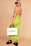 Florie Lime Green Tie Back Dress