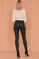 Francille Black Wax Skinny Jeans