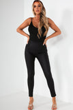 Freda Black Wax Leggings