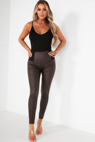 Freda Chocolate Wax Leggings