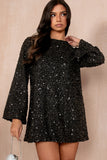 Gabriela Black Sequin Bow Dress