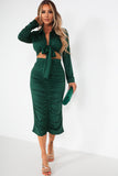 Gabriella Green Diamante Skirt Co Ord