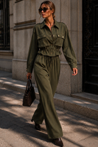 Gabrielle Khaki Cinched Waist Co Ord