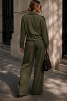 Gabrielle Khaki Cinched Waist Co Ord