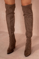 Gala Chocolate Suedette Over The Knee Boots