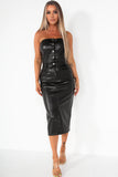 Garcelle Black Faux Leather Dress