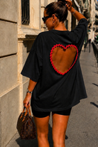 Gayel Black Cut Out T-Shirt