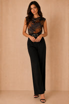 Gemma Multi Floral Print Belted Wide Leg Jumpsuit