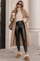 Geneva Black Faux Leather Leggings