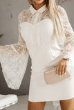 Giana Cream Lace Sleeve Dress