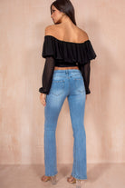 Gina Blue Push Up Flared Jeans