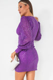 Girl In Mind Ariel Purple Sequin Dress