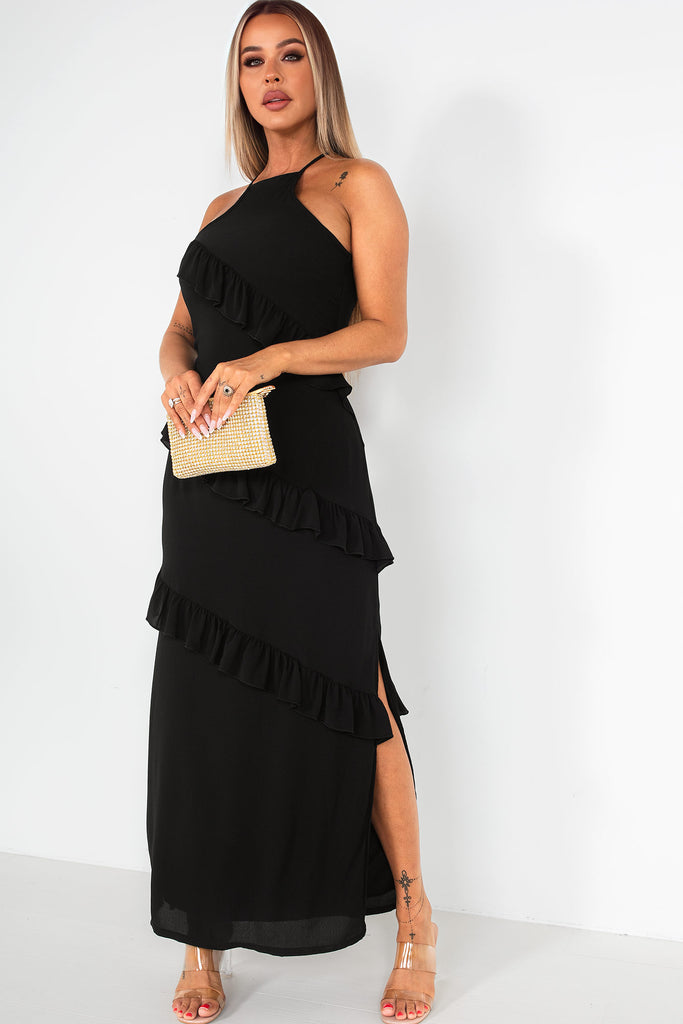 FARRAH Adjustable Straps Corset Ruffle Dress – Miss Behave Girls