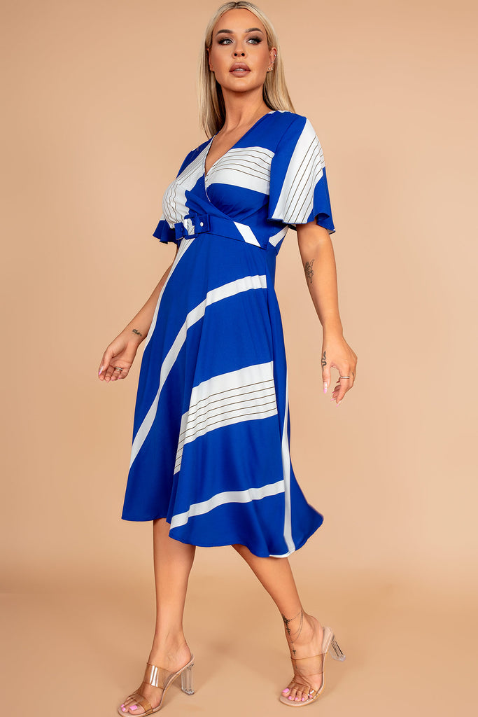 Girl In Mind Nadine Blue Striped Dress