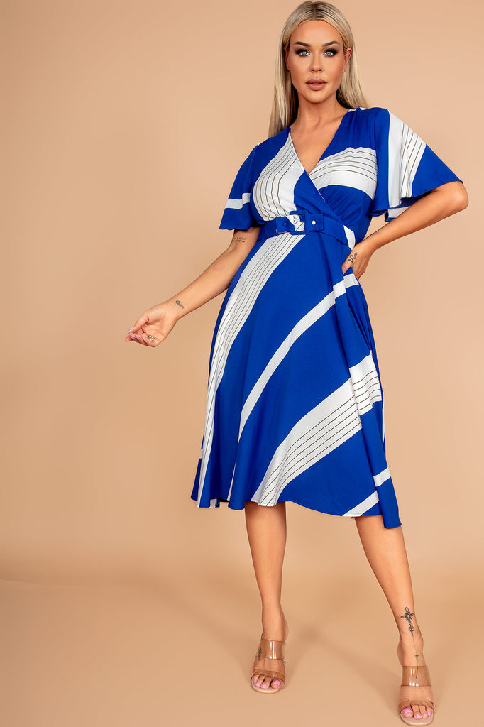 Girl In Mind Nadine Blue Striped Dress