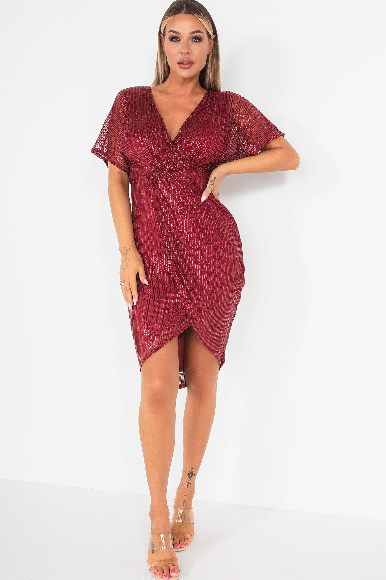 Girl In Mind Novah Berry Sequin Dress