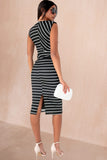 Girl In Mind Pari Black Striped Dress