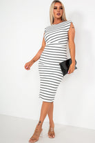 Girl In Mind Pari White Striped Dress