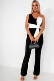 Girl In Mind Rosemary Black Bow Detail Jumpsuit