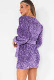 Girl In Mind Talia Purple Sequin Dress
