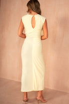Gisella Lemon Grecian Maxi Dress