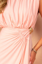 Gisella Pink Grecian Maxi Dress