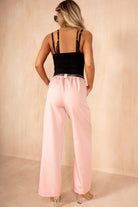 Gloria Pink Belted Pleated Trousers
