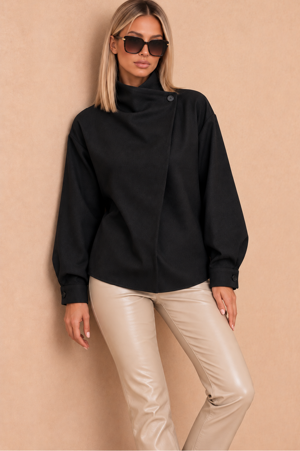 Glynda Black Wrap Over Top
