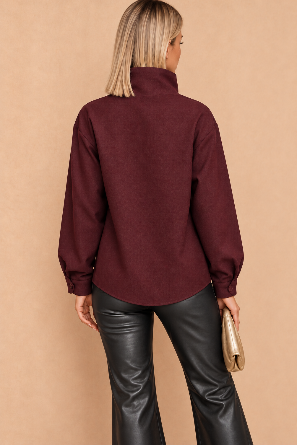 Glynda Burgundy Wrap Over Top