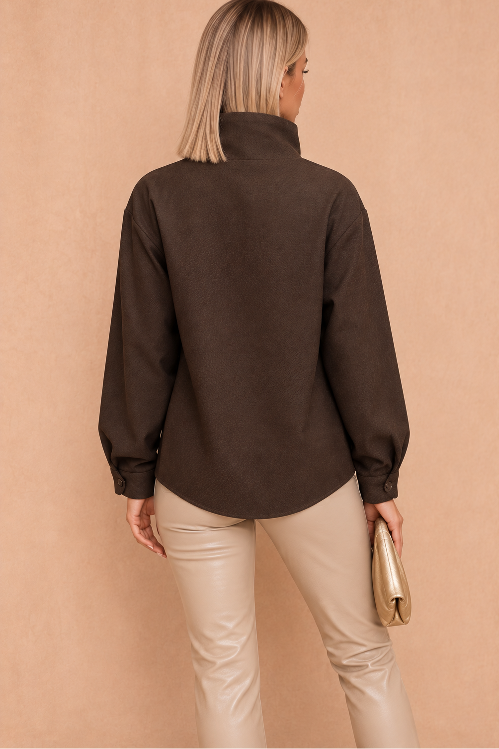 Glynda Chocolate Wrap Over Top