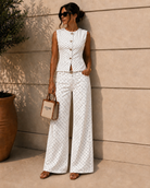 Grainne White Cotton Polka Dot Co Ord