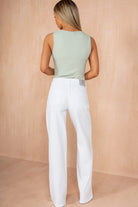 Grayson White Wide Leg Jeans