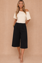 Gretchen Black Tailored Culotte Trousers
