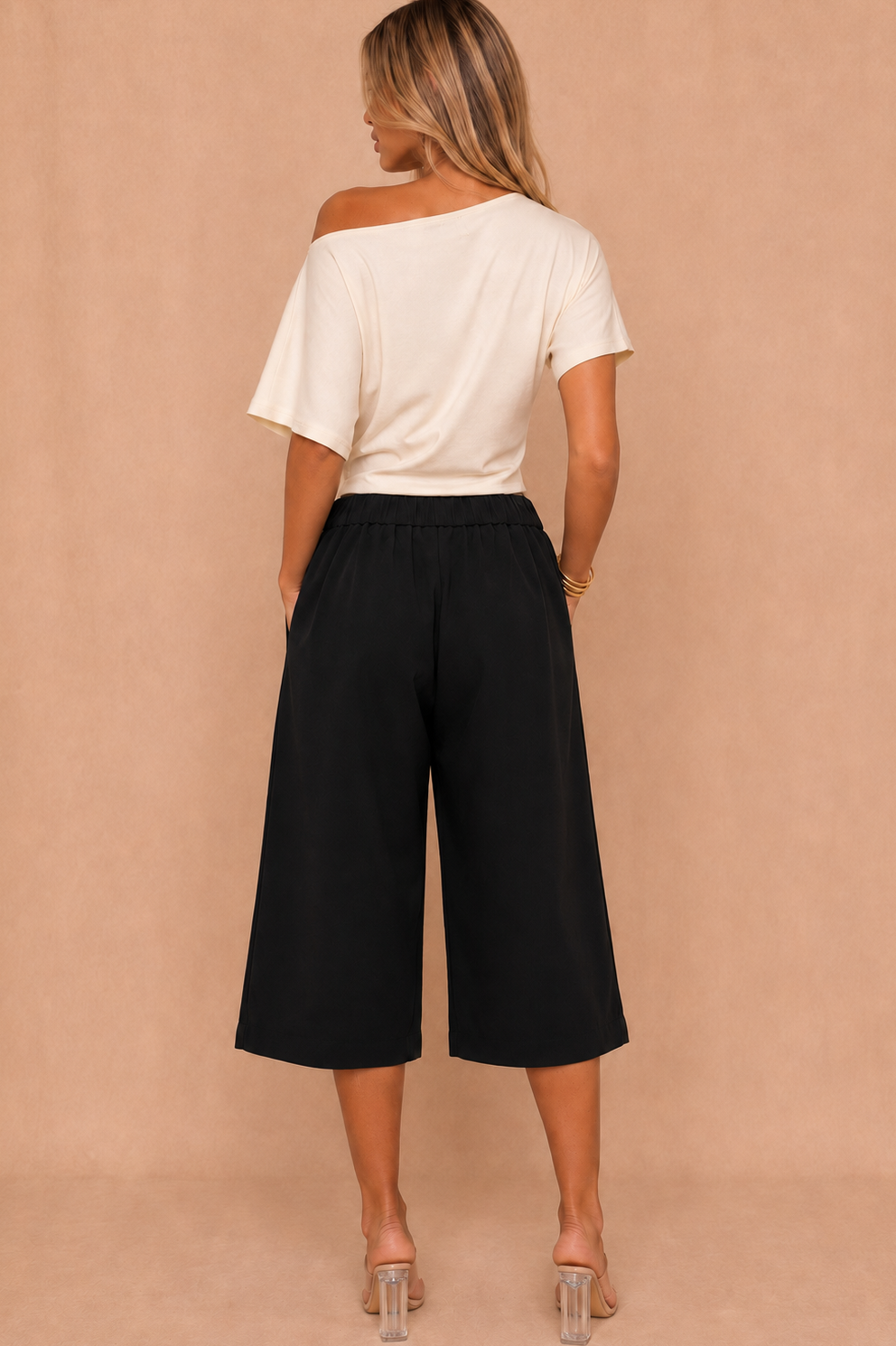 Gretchen Black Tailored Culotte Trousers