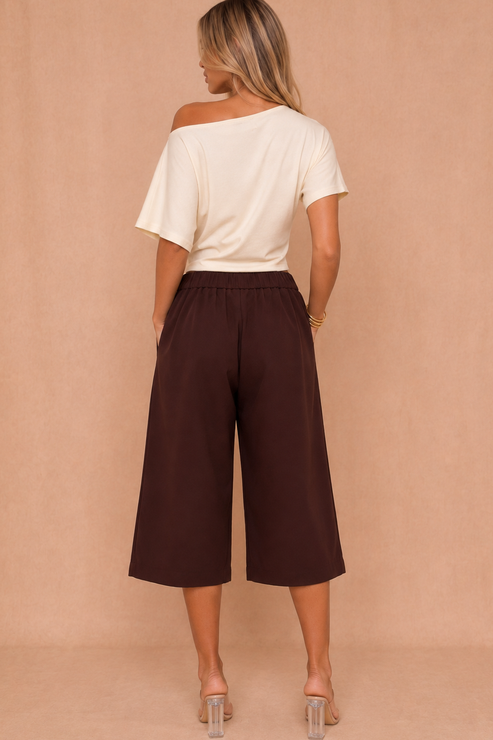 Gretchen Burgundy Tailored Culotte Trousers