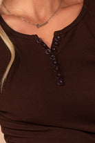 Griselda Chocolate Ribbed Top