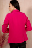 Haddie Fuchsia Button Detail Blazer