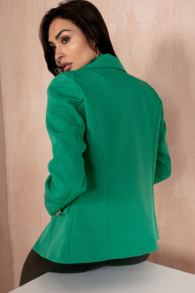 Haddie Green Button Detail Blazer