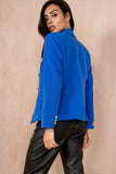 Haddie Royal Blue Button Detail Blazer