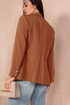 Haddie Tan Button Detail Blazer